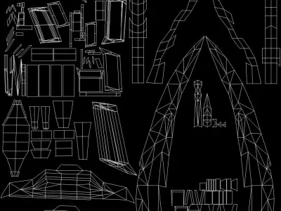 Stuck in eternity Low-poly 3D model