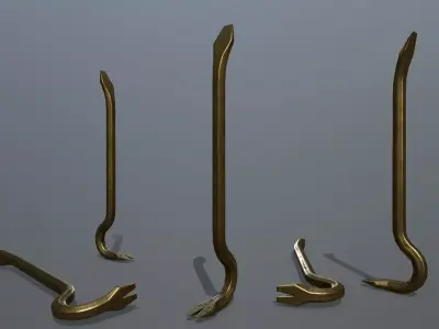 Crowbar hook Low-poly 3D model shop