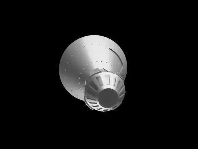 Aurora 7 Spaceship Free low-poly 3D model