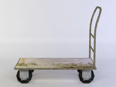 Trolley metal dolly cart Low-poly 3D model purchase