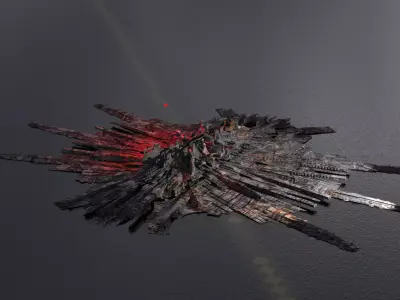 Crystal Magma Shards 3D model