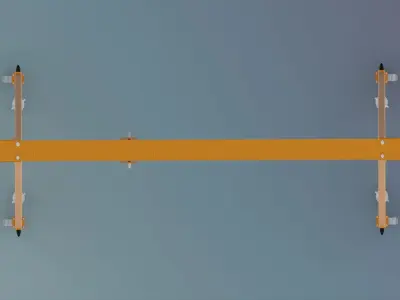 Light Gantry Crane Plans 500kg Low-poly 3D model