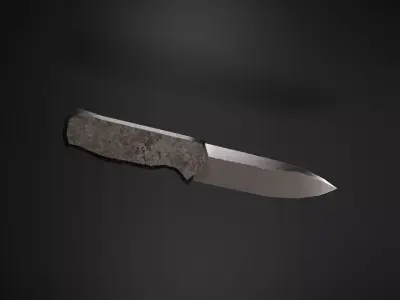 3D LowPoly Simple Classic Knife Low-poly 3D model