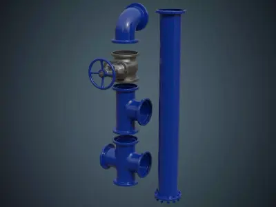 Industrial Pipes 5 Basic 3D model