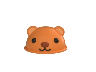 Bear Hat Cute Low-poly 3D model