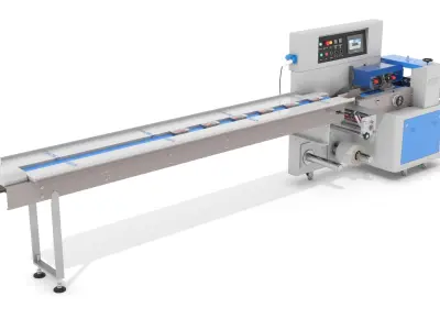 Seafood Processing and Packaging Conveyor 3D model