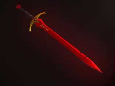 Sword Low-poly 3D model 61