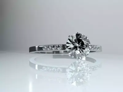 Silver Jewellery ring 3D model