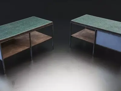 Industrial Cutting Table Low-poly 3D model