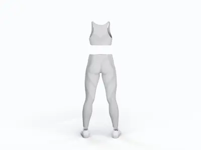Workout Clothing for Female 3D model
