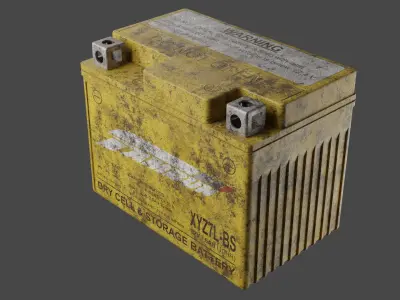 Motorcycle Battery Dirt Low-poly 3D model buy