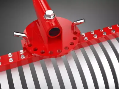 LANDSCAPE RAKE RAKER HARROW LEVELING IMPLEMENT HAND TRACTOR FARM 3D model