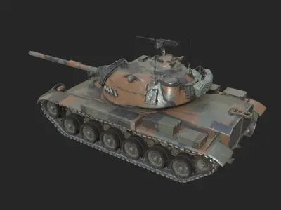 3 coatings of Taiwan CM11 M48H Brave Tiger Main Battle Tank Low-poly 3D model