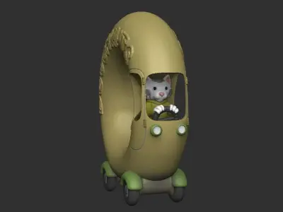 Doughnut Car 3D print model