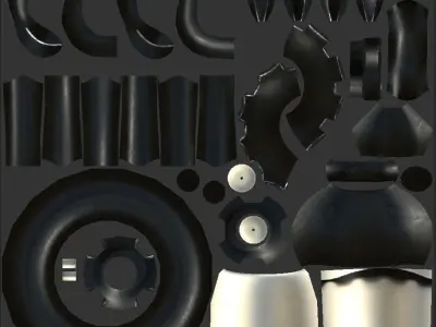 Stylized Candle Holder 3D model
