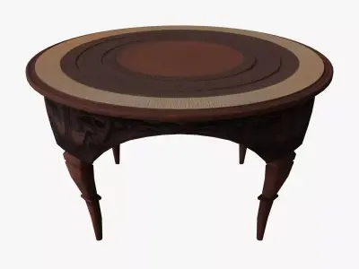 Antique Table 02 Low-poly 3D model