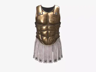Ancient Armor LoricaMusculata 3D Model Game Ready PBR Low Poly Low-poly 3D model