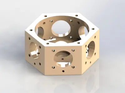 crankcase hexagonal face plate 3D model