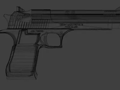 Desert Eagle pistol 3D model