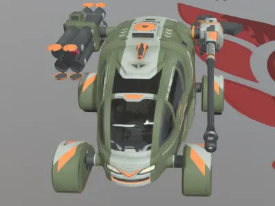 POCA Multirole Future Vehicles Low-poly 3D model