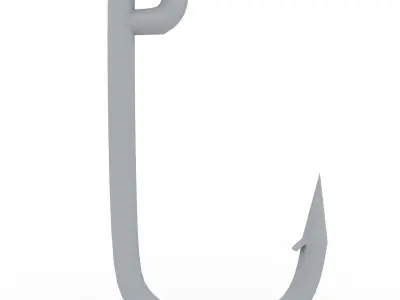 Fishing Hook 3D model shop