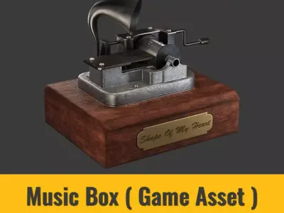 Music Box Low-poly 3D model purchase