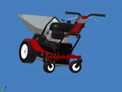 Wheelbarrow lawn mower Free 3D model