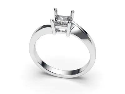 solitaire with ring sizes  8 part S68 3D print model