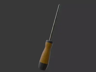 Simple Screwdriver  Low-poly 3D model