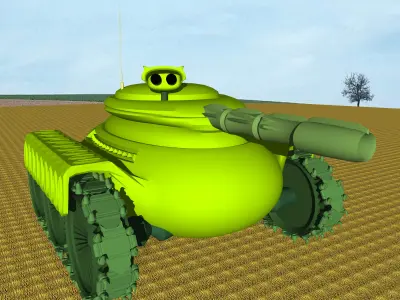 Military Tank-Type 1 Free 3D model