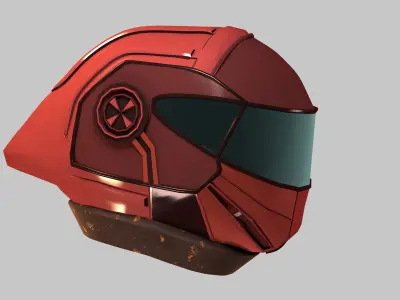 Semi-Retro Helmet A 3D model