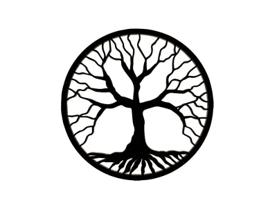 TREE H 40mm W 40 mm 2mm thick 3D model