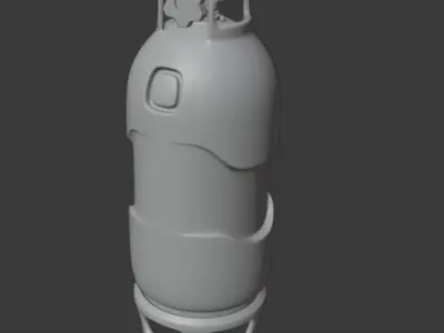 Oxygen tank low poly Low-poly 3D model