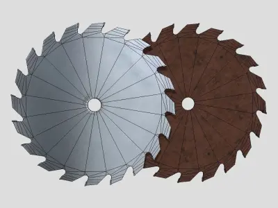 Saw Blade Low-poly 3D model purchase