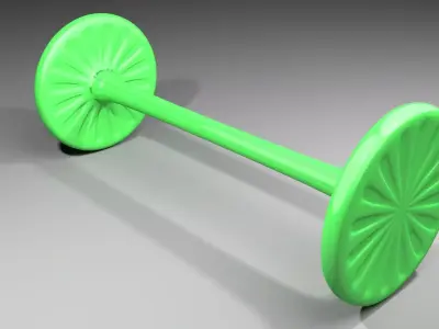 Plastic Wheel 4 3D model