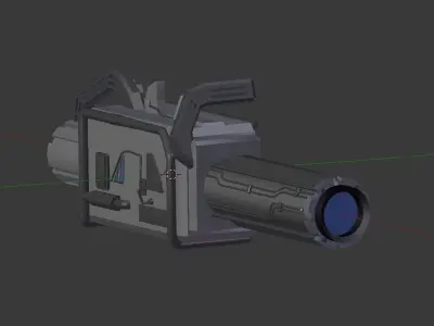 CW The Flash Season 3 - Speed Force Bazooka Low-poly 3D model