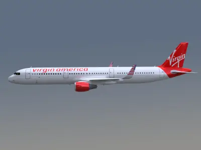 Airbus A321neo Virgin 3D model