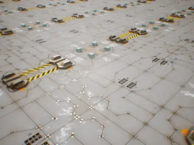 PBR Sci-Fi Industrial Texture 54 Low-poly 3D model