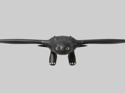 Toothless low-poly 3d model Low-poly 3D model