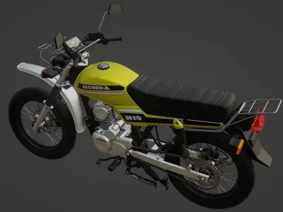 Honda Win100 Custom Verza Low-poly 3D model