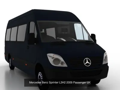 Mercedes Benz Sprinter L3H2 2009 Collection UK 3D Model Pack