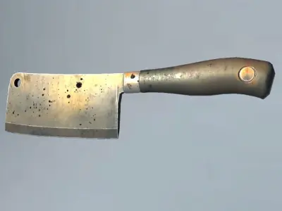 Butcher knife Melee Weapon Low-poly 3D model
