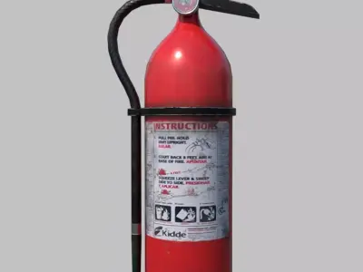 Low Poly Fire Extinguisher Low-poly 3D model purchase