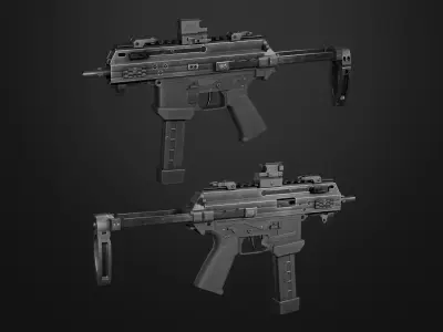 BT APC9K 9mm Low-poly 3D model