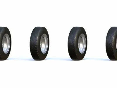 Wheels Collection set of tires 3D model