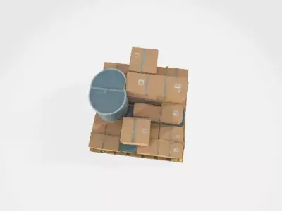 eine grobe cargo 3D model