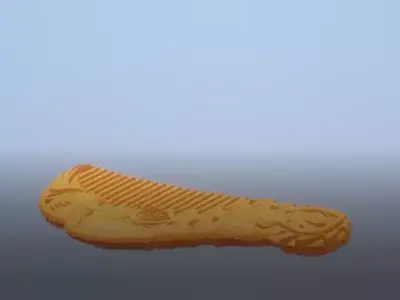 Stylized hair comb  3d prinrtabnle model 3D print model