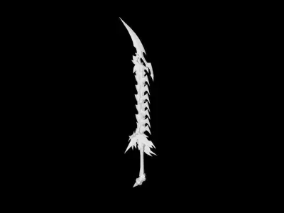 Bone Katana Low-poly 3D model purchase