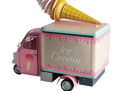 Ice cream truck 2 3D model