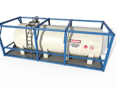 Tank Container gas Low-poly 3D model